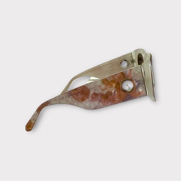 LINDA FARROW Sara Shakeel Debbie D Frame Marbled Acetate Sunglasses